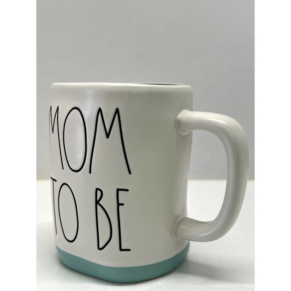 Rae Dunn MOM TO BE Coffee Mug Light Mint and White Baby Shower - Picture 3 of 4